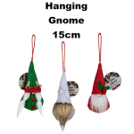 Christmas Tree Decoration - Hanging Gnome 15cm